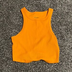 Wild Fable Women's Orange Ribbed Tank Top